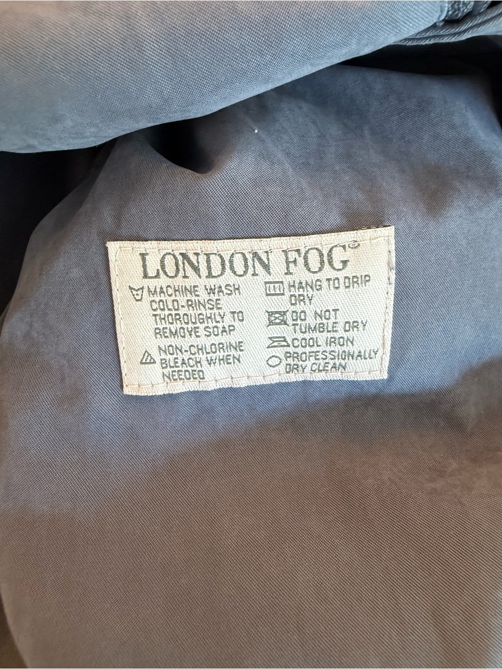 Women’s Vintage London Fog Trench in Denim Blue Color Size S - Picture 8 of 10